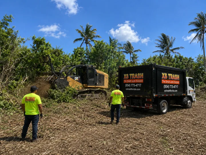 Yard waste and storm debris removal by XS Trash in South Florida