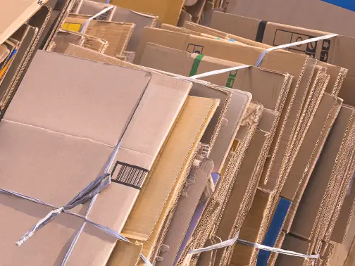 cardboard and packing material pickup