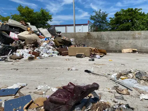 Large truck used for on property heavy junk pickup and cleanouts