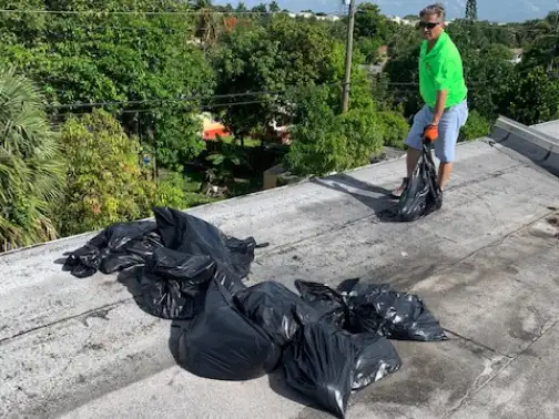 Professional storm debris cleanout with labor-based hauling and loading